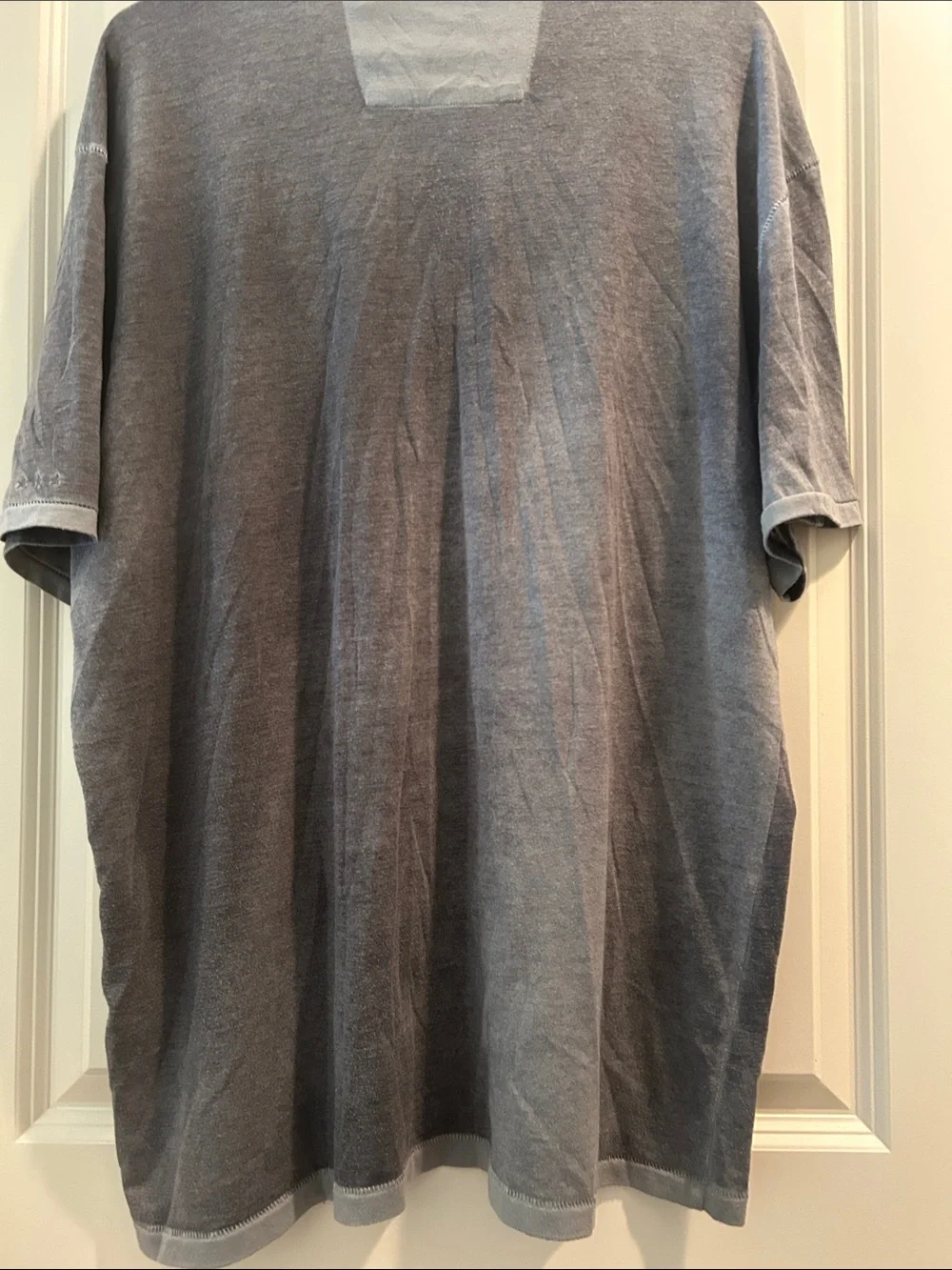 John Varvatos 1/4 button Ombre Polo Shirt embroider logo short sleeve size XXL
